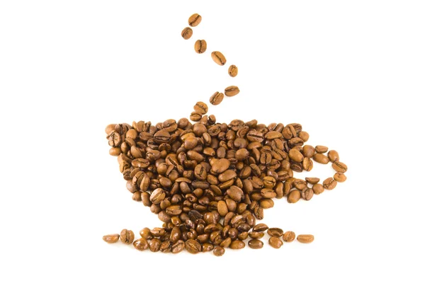 コーヒー豆カップ ロイヤリティフリーのストック画像