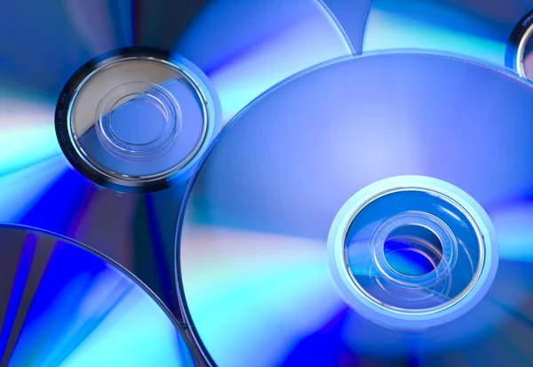 Un montón de CD en primer plano — Foto de Stock