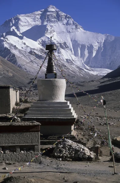 Гора Еверест з боку Tibetian Стокова Картинка