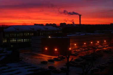 Industrial skyline clipart