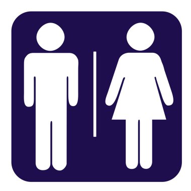 Male and female toilet button clipart