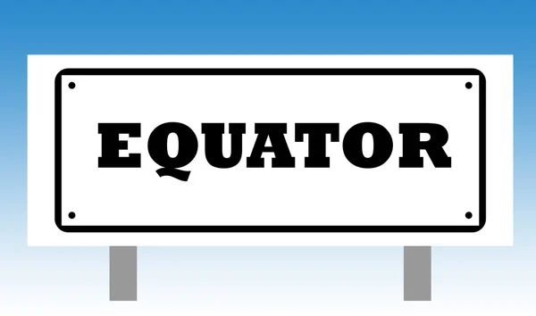 Ekvatorn tecken — Stockfoto