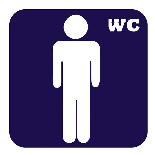 Uomo WC pulsante — Foto Stock