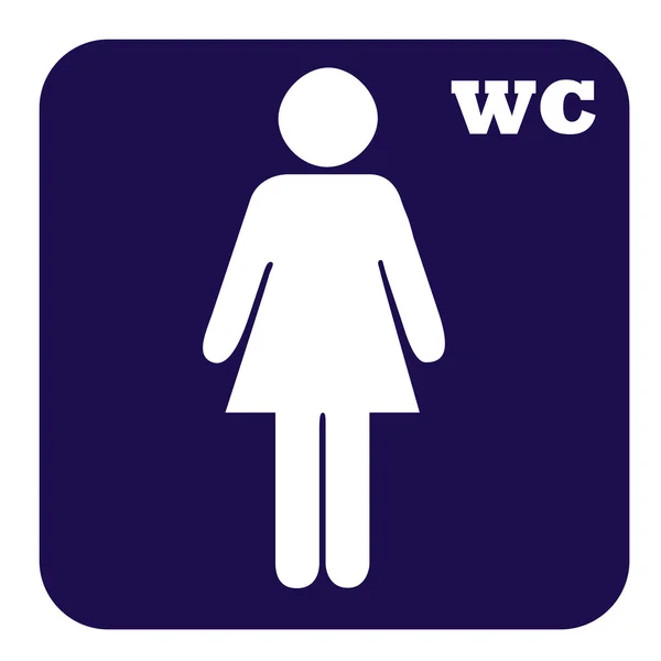 Bayanlar tuvaleti düğmesi — Stok fotoğraf