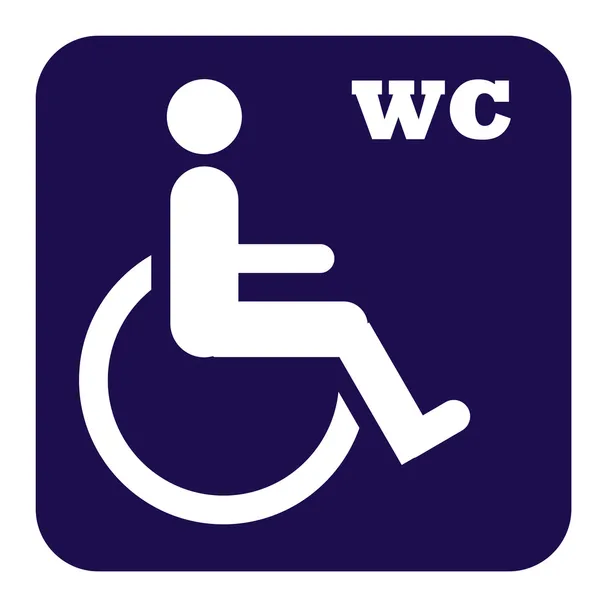 Pulsante servizi igienici disabili — Foto Stock