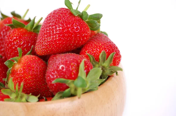 Fresh strawberries on white background — Stock Photo, Image