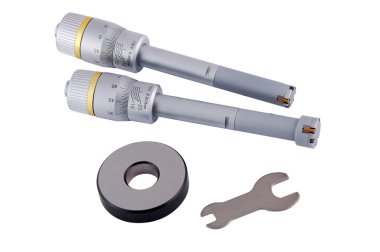 Micrometer with accessories clipart