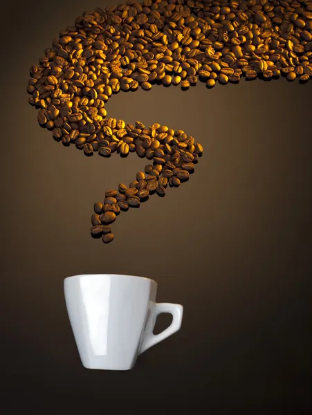 Taza de café y grano — Foto de Stock