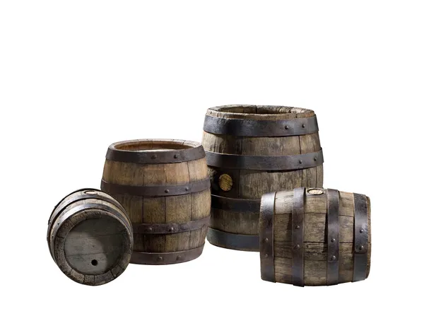 Odl wood barrels — Stock Photo, Image