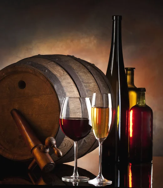 Stilleben med vin — Stockfoto