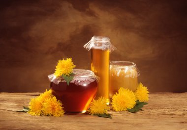 Still life with honey clipart