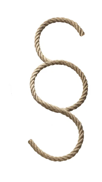 Веревка, скрученная в символ абзаца — стоковое фото