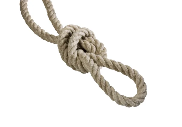Natural rope on the white background — Stock Photo, Image