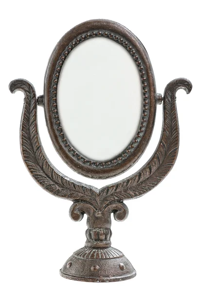 Старое металлическое зеркало — стоковое фото