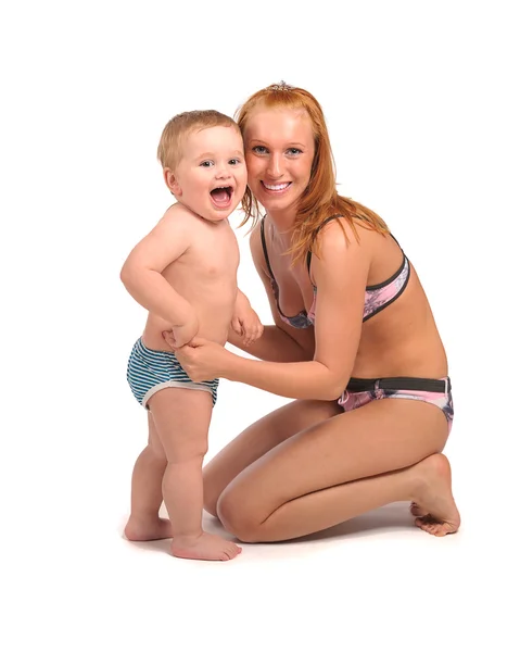 Young woman with baby — Stock Photo, Image