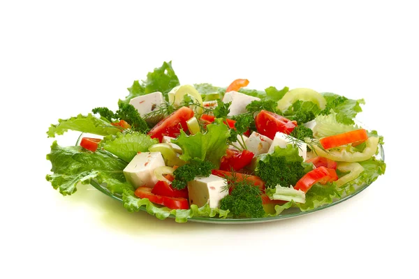 Ensalada de verduras con queso — Foto de Stock