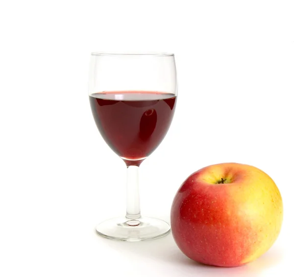 Wein und Apfel — Stockfoto
