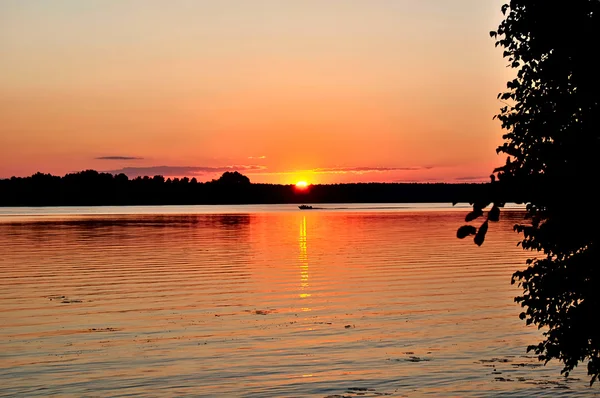 stock image Sunset on river