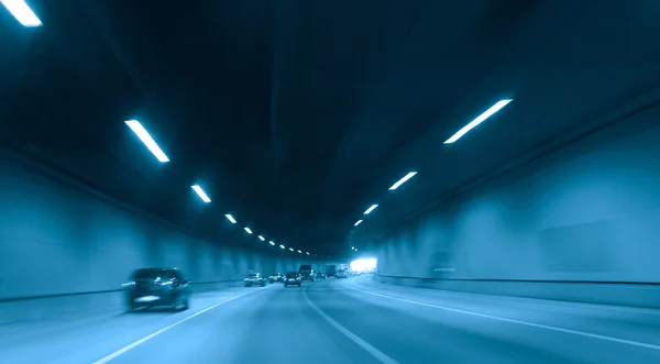 stock image Highway tunnel at night