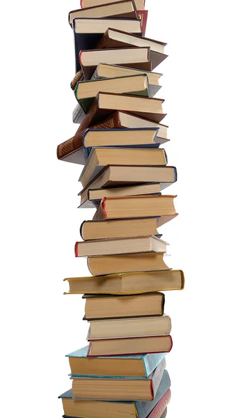 Hoge stapel boeken — Stockfoto