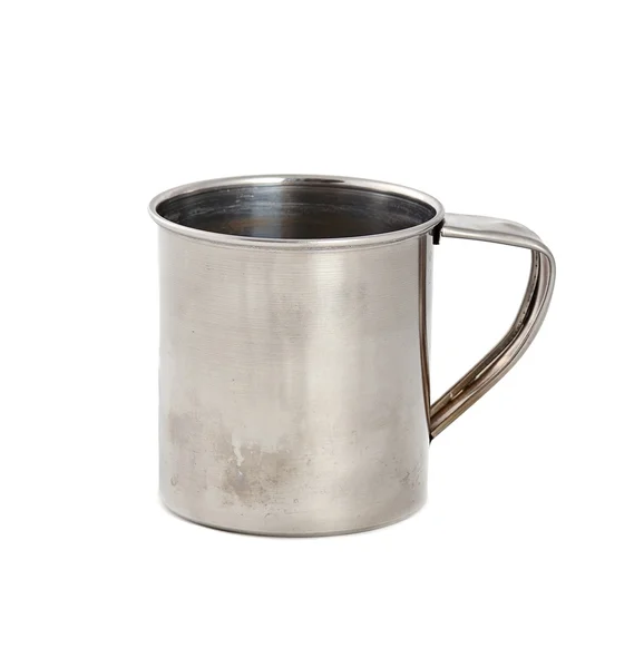 古い金属製マグカップ — ストック写真