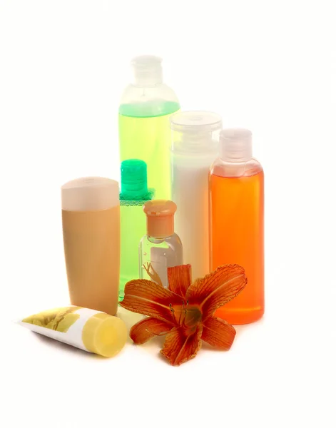 Conjunto de envases cosméticos de albaricoque —  Fotos de Stock