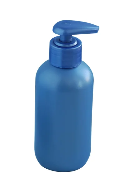 Blaue Kosmetikflasche — Stockfoto