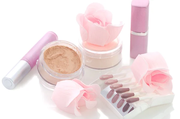 Růžové make-up sada — Stock fotografie