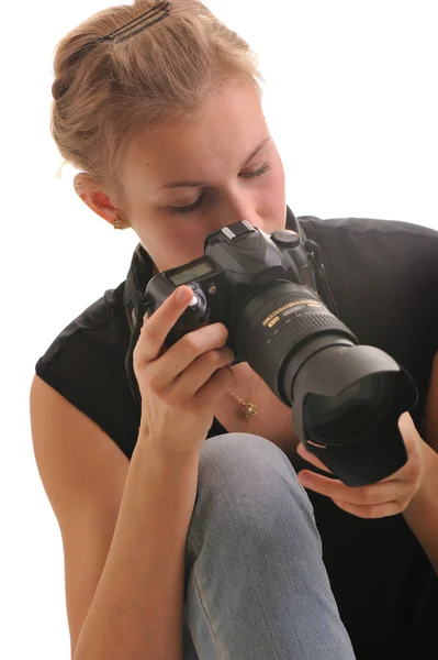 Chica fotógrafa —  Fotos de Stock