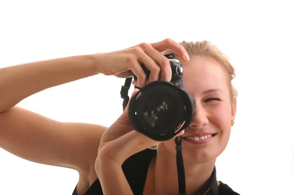 Chica fotógrafa — Foto de Stock