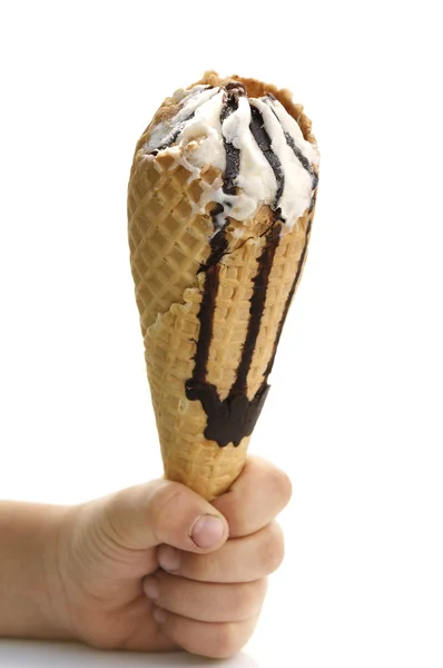 Boy and ice-cream Stock Image