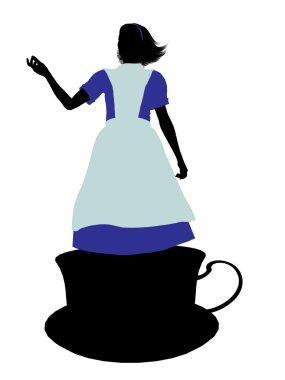 Alice Harikalar Diyarında siluet çizimi