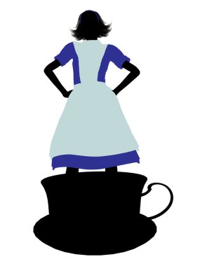 Alice Harikalar Diyarında siluet çizimi