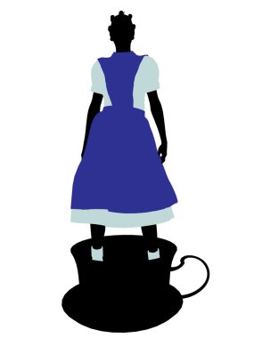 Alice Harikalar Diyarında siluet çizimi