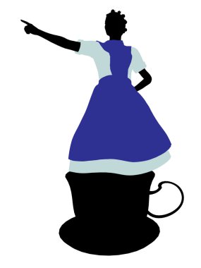 Alice Harikalar Diyarında siluet çizimi