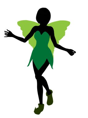 Tinker bell siluet çizimi