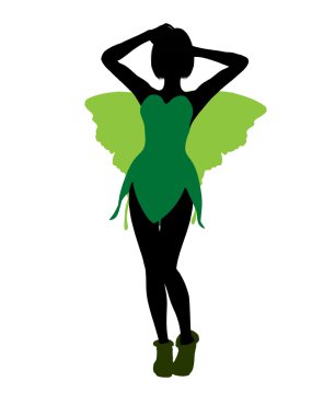 Tinker bell siluet çizimi