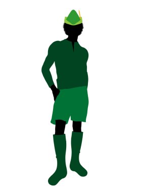 Peter Pan Silhouette Illustration clipart