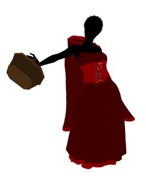 küçük red riding Hood siluet çizimi