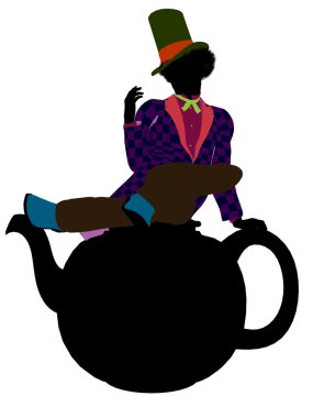 MadHatter Silhouette Illustration clipart