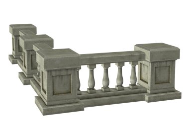 Column With Railings clipart