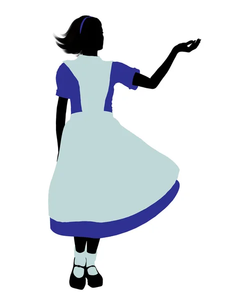 Alice im Wunderland Silhouette Illustration — Stockfoto