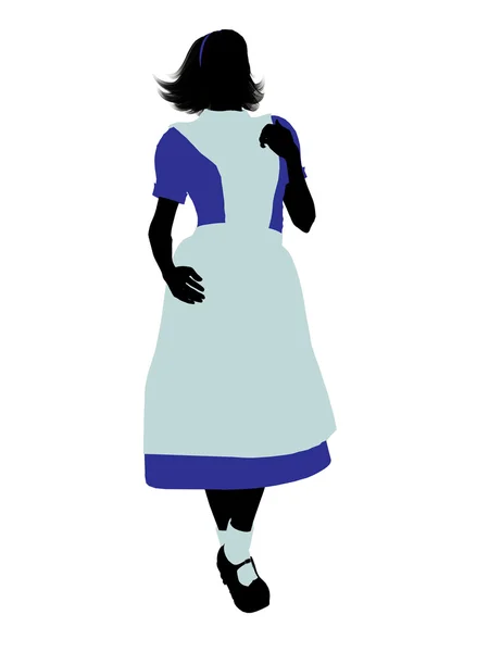 Alice Csodaországban silhouette illusztráció — Stock Fotó