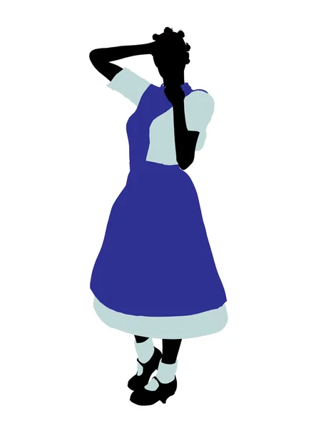 Alicja w krainie czarów sylwetka ilustracja — Zdjęcie stockowe