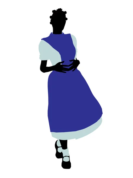 Alice in wonderland silhouet illustratie — Stockfoto
