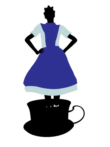 Stock image Alice In Wonderland Silhouette Illustration