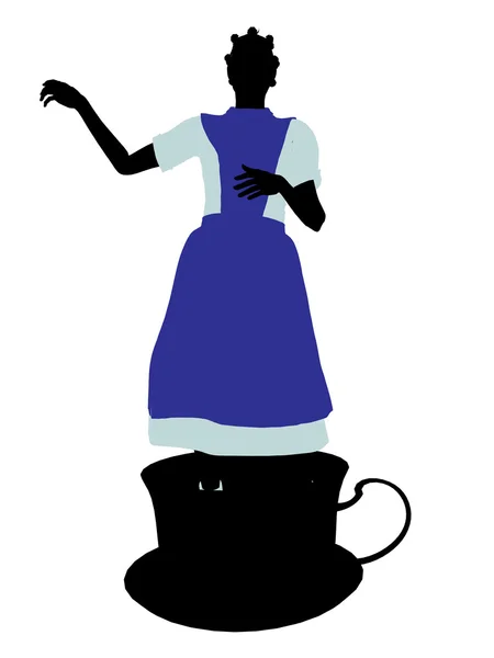 Alice In Wonderland Silhouette Illustration — Stock Photo, Image