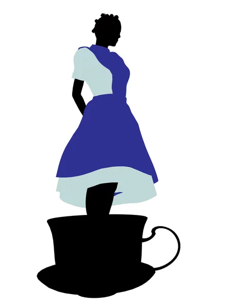 stock image Alice In Wonderland Silhouette Illustration