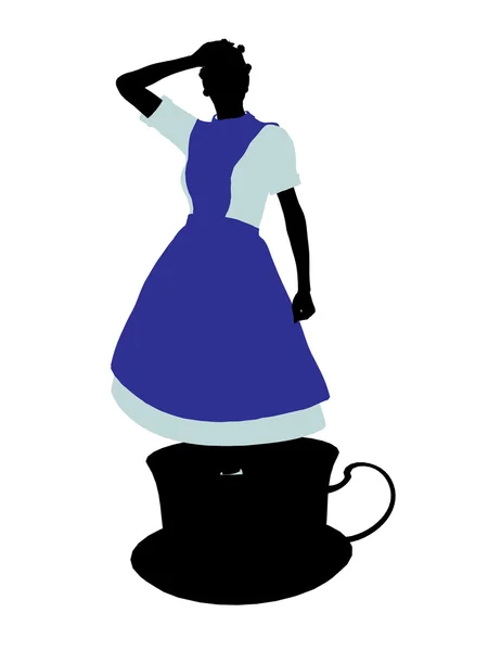 stock image Alice In Wonderland Silhouette Illustration