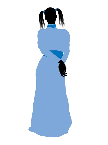 Wendy of Peter Pan Silhouette Illustration — Stock Photo, Image